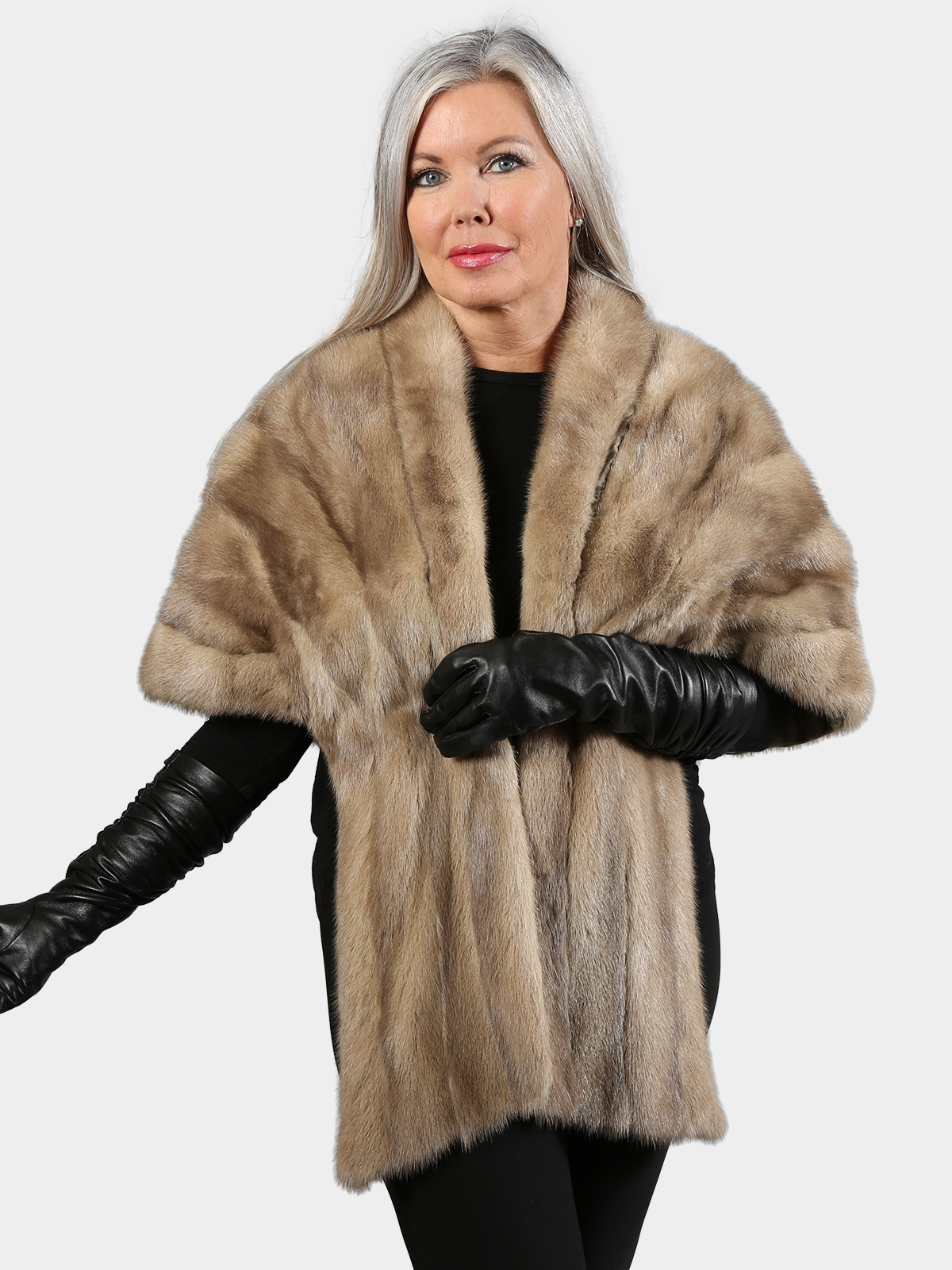 Woman's Vintage Cerulean Mink Fur Stole