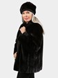 Woman's Ranch Mink Fur Jacket with Hat