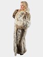 Woman's Plus Size Natural Cat Lynx Fur Coat