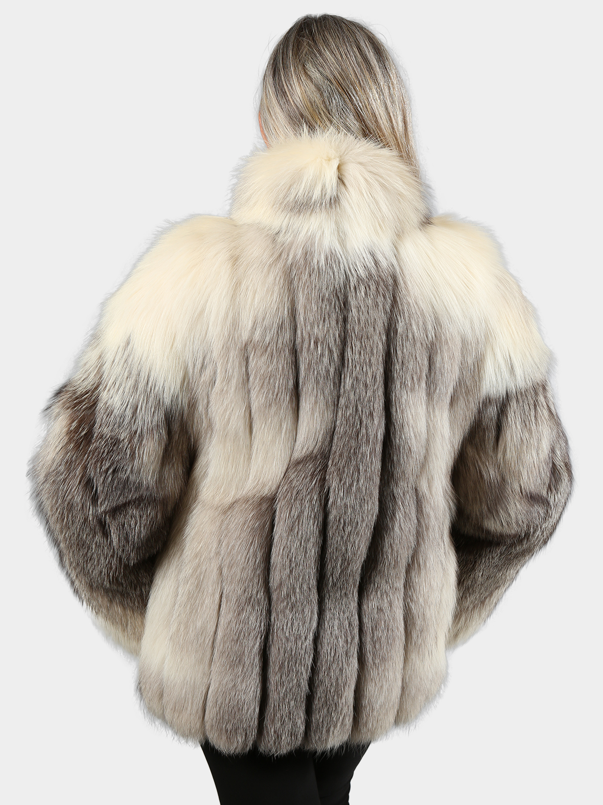 Women's Natural Cross Fox Fur Jacket - Estate Furs