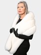 Woman's White Fox Fur Stole