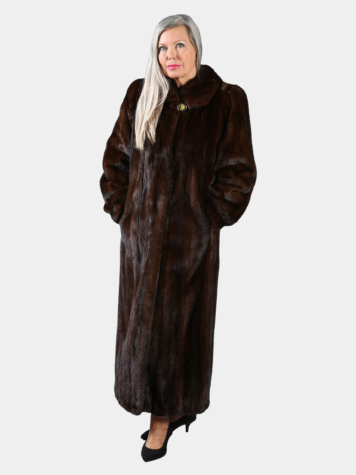 Woman's Mahogany Mink Fur Coat - Estate Furs