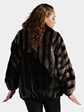 Woman's Plus Size Ranch and Blue Iris Female Mink Fur Jacket