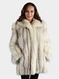 Woman's Natural Blue Fox Fur Jacket