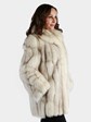 Woman's Natural Blue Fox Fur Jacket