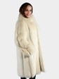 Woman's Natural Shadow Fox Fur 3/4 Coat