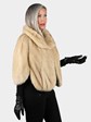 Woman's Natural Light Pastel Vintage Mink Fur Stole