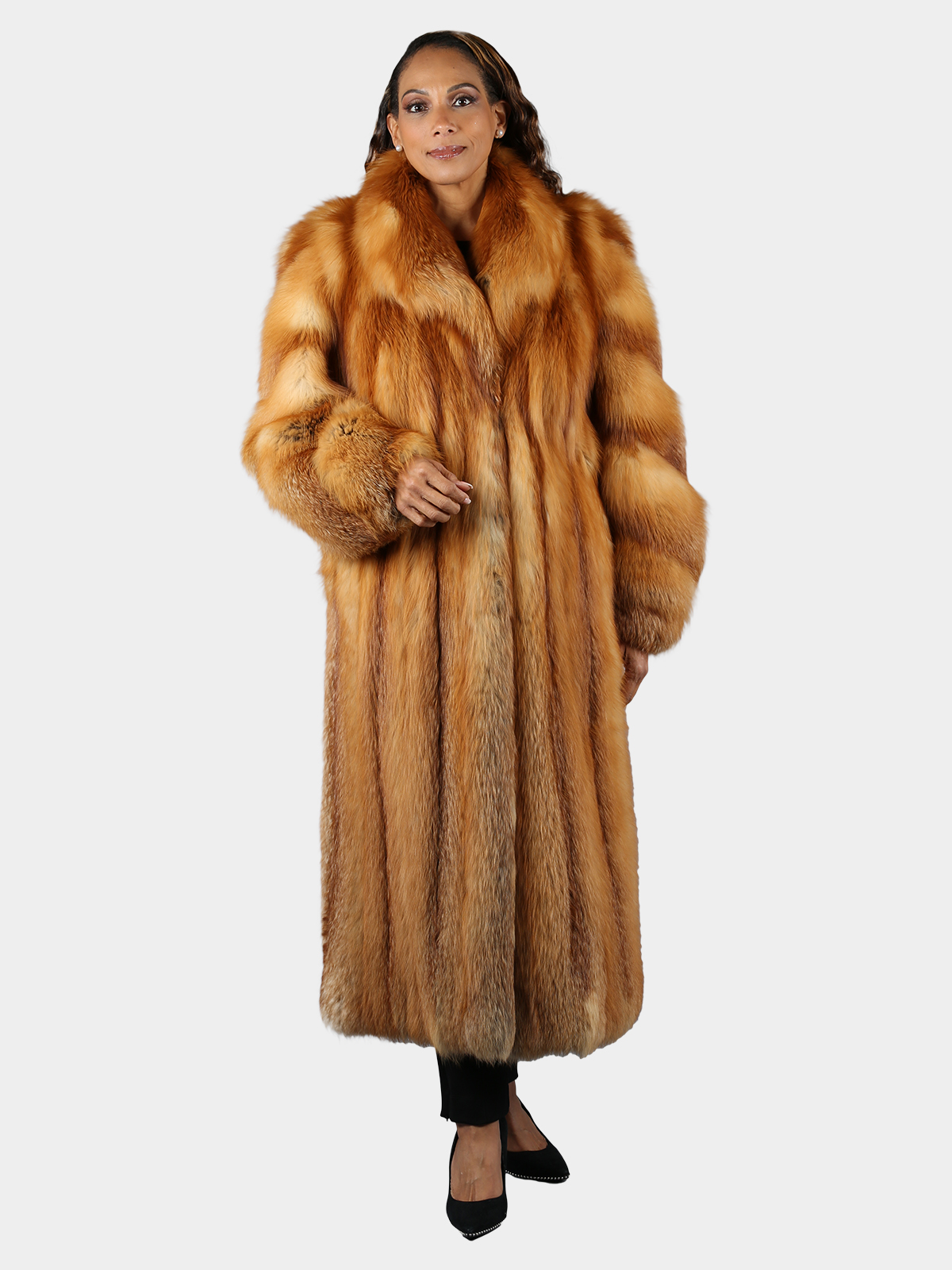 Woman's Natural Red Fox Fur Coat