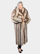 Woman's Natural Crystal Fox Fur Coat