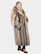 Woman's Natural Crystal Fox Fur Coat