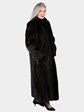 Woman's Natural Deepest Mahogany Mink Fur Coat