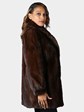 Woman's Mahogany Mink Fur Stroller