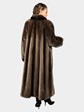 Woman's Natural Phantom Sheared Beaver Fur Coat with Ranch Mink Trim