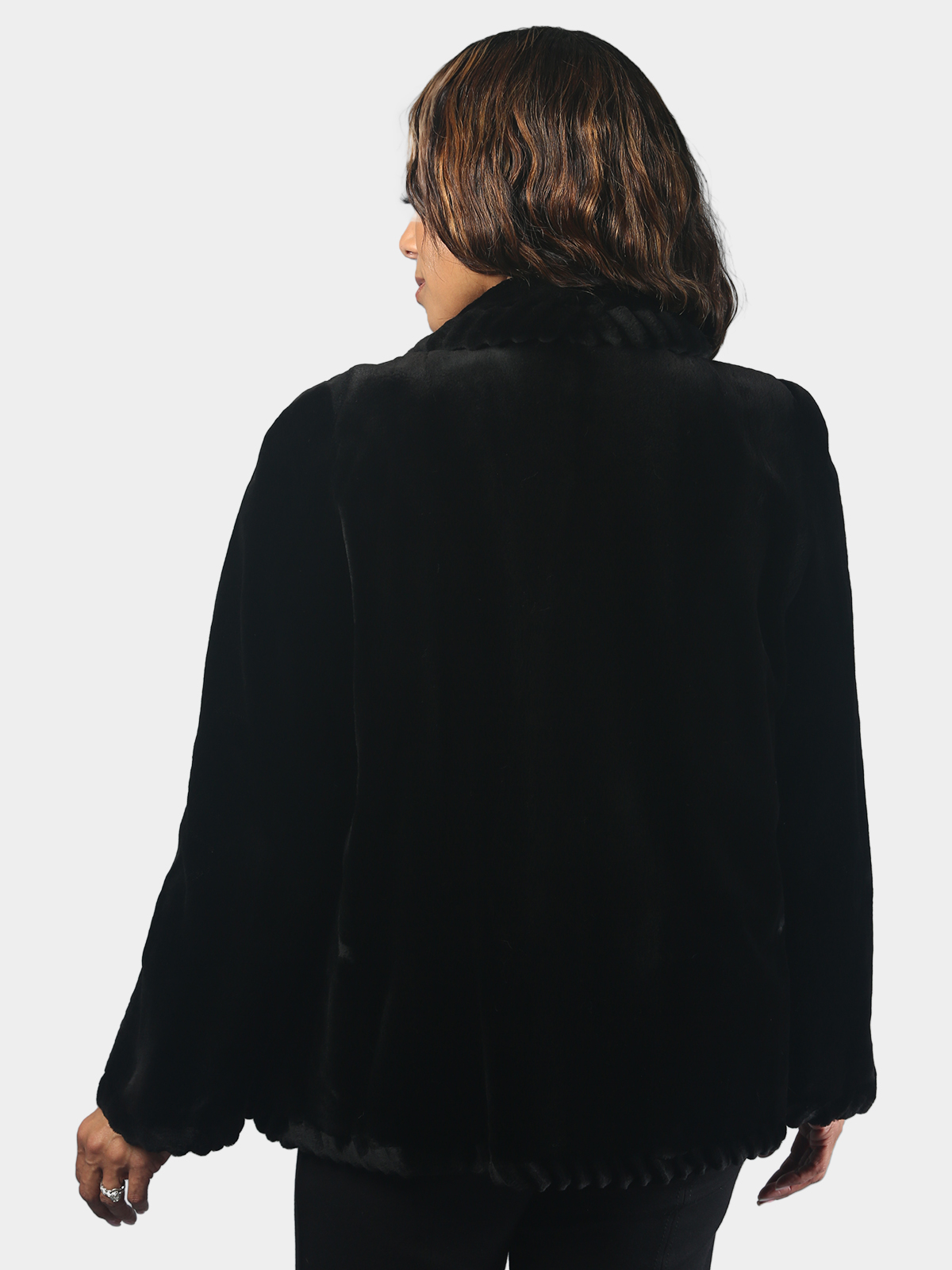 Dyed Black Sheared Mink Fur Jacket by Louis Feraud - Estate Furs