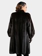 Woman's Deep Mahogany Female Mink Fur 7/8 Coat