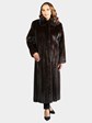 Woman's Natural Dark Mahogany Female Mink Fur Coat