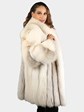 Woman's Natural Golden Isle Fox Fur 3/4 Coat