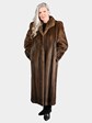 Woman's Natural Light Mahogany Mink Fur Coat