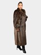 Woman's Natural Dark Tone Beaver Fur Coat