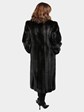 Woman's Petite Natural Ranch Mink Fur Coat