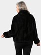 Woman's Black Paula Lishman Sheared Knit Beaver Fur Jacket