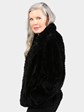 Woman's Black Paula Lishman Sheared Knit Beaver Fur Jacket