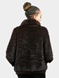 Woman's Natural Mahogany Mink Fur Jacket / Cape