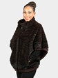 Woman's Natural Mahogany Mink Fur Jacket / Cape