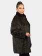 Woman's Gorski Natural Uptone Russian Sable Fur Stroller Reverses to Grey Cashmere