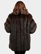 Woman's Dyed Dark Brown Fox Fur Jacket