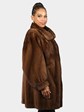 Woman's Natural Demi Buff Mink Fur Stroller