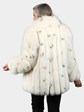 Woman's Natural Lynx Dyed Shadow Fox Fur Jacket