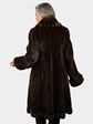 Woman's Natural Mahogany Female Mink fur 7/8 Swing Coat