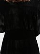 Woman's Dyed Black Sheared Mink Fur Coat Reversible to Rain Taffeta