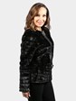 Woman's Black Sheared Mink Fur Jacket by Gorksi of Montreal