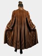 Woman's Demi Buff Female Mink Fur Coat with Directional Design