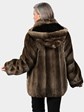 Woman's Phantom Sheared Beaver Fur Jacket with Detachable Hood