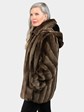 Woman's Phantom Sheared Beaver Fur Jacket with Detachable Hood