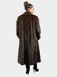 Woman's Natural Leutitia Female Mink Fur Coat with Directional Design