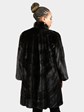 Woman's Natural Ranch Female Mink Fur 7/8 Swing Coat with Directional Design