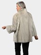 Woman's Vintage Natural Cerulean Cord Cut Mink Fur Jacket