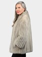 Woman's Vintage Natural Cerulean Cord Cut Mink Fur Jacket