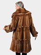 Woman's Natural Demi Buff Female Mink 7/8 Coat