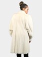 Woman's Natural Tourmaline Mink Fur 7/8 Coat