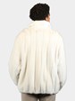 Man's White Female Mink Fur Jacket