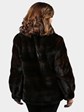 Women's Dark Mahogany Mink Fur Zipper Jacket