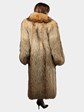 Woman's Natural Fin Raccoon Fur Coat