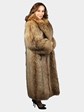 Woman's Natural Fin Raccoon Fur Coat