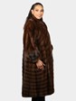 Woman's Natural Mahogany Female Mink Fur Directional Coat