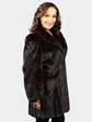 Woman's Natural Deep Mahogany Female Mink Fur Jacket